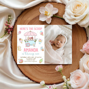 Invitación de cumpleaños con foto de carrito de he