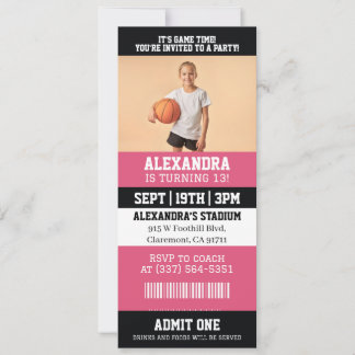 Invitación de Cumpleaños con Foto de Entrada de Ba