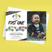 Invitación de cumpleaños con foto Fast One