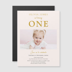 Invitación de cumpleaños con foto magnética