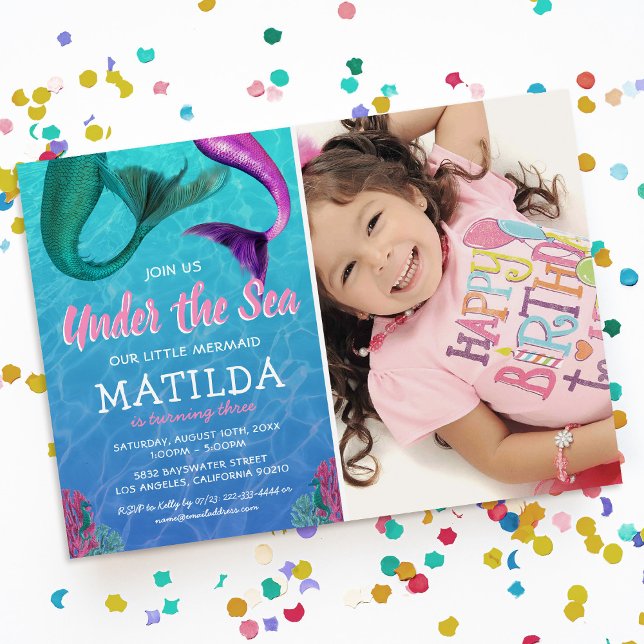 Invitación de cumpleaños con foto para fiesta de p (Subido por el creador)