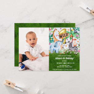 Invitación de Cumpleaños con Fotos de la Jungla de