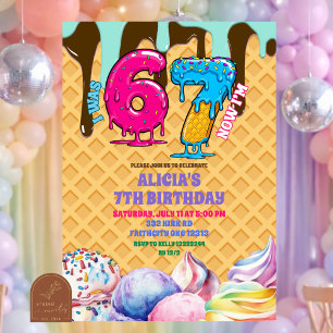 Invitación de cumpleaños con helado 67