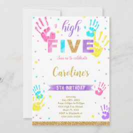 Invitación de cumpleaños con High Five
