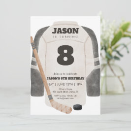 Invitación de cumpleaños con jersey neutral de hoc