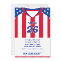 Invitación de cumpleaños con jersey personalizado