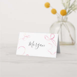 Invitación de cumpleaños con lazo rosa, cumpleaños