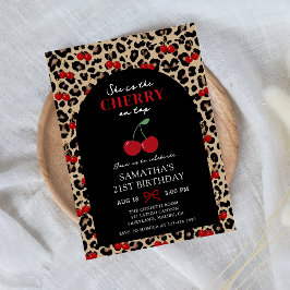 Invitación de cumpleaños con leopardo guepardo y c
