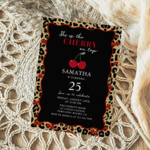 Invitación de cumpleaños con leopardo guepardo y c