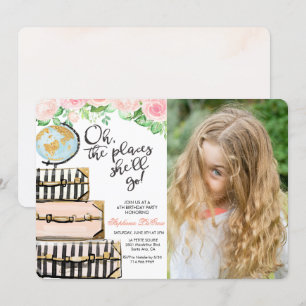 INVITACIÓN DE CUMPLEAÑOS CON MALETA DE VIAJE PARA 