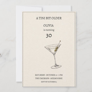 Invitación de cumpleaños con Martini 'Un poquito m