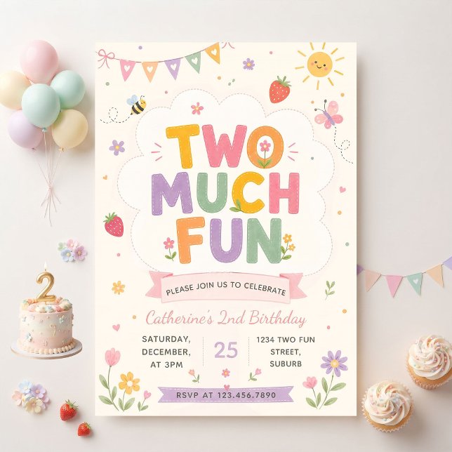 Invitación de cumpleaños con mucha diversión (Subido por el creador)