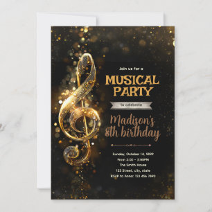 Invitación de cumpleaños con música