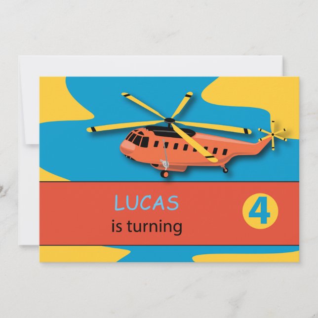 Invitación de Cumpleaños con Nombre Personalizado  (Anverso)