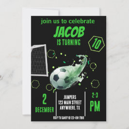 Invitación de cumpleaños con objetivo deportivo de