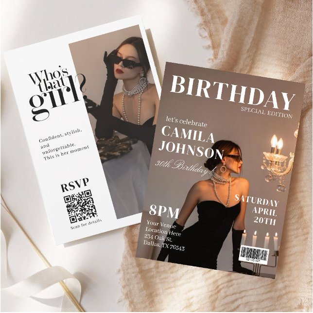 invitación de cumpleaños con portada de revista mo (Subido por el creador)