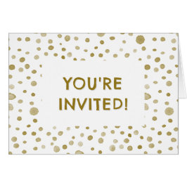 Invitación de cumpleaños con puntos de acuarela de