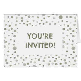 Invitación de cumpleaños con puntos de acuarela Sa