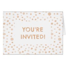 Invitación de cumpleaños con puntos de acuarela y