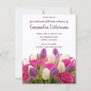 Invitación de cumpleaños con ramo floral editable