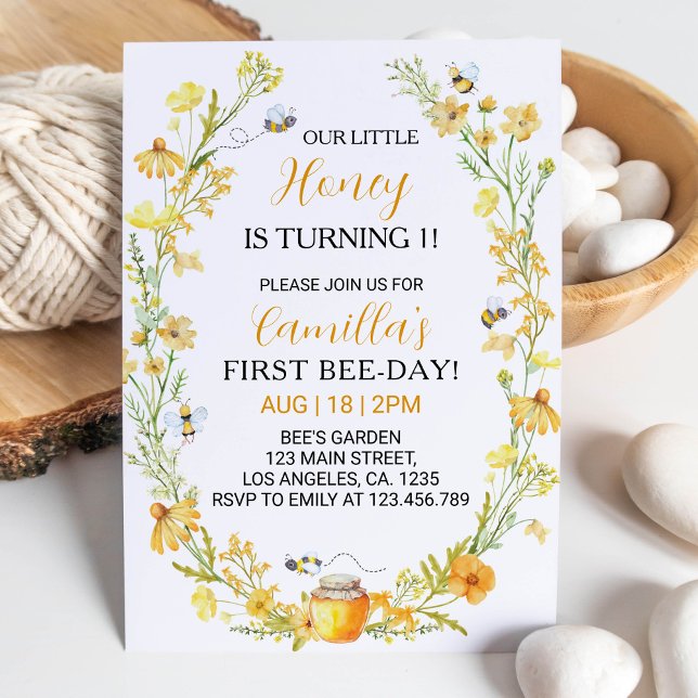 Invitación de cumpleaños con sabor a miel Bumble A (Subido por el creador)