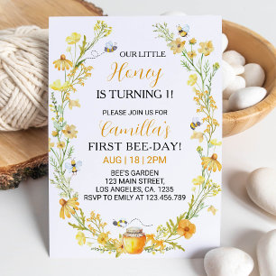 Invitación de cumpleaños con sabor a miel Bumble A