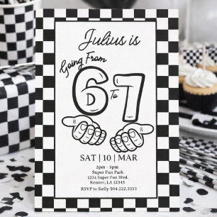 Invitación de cumpleaños con tablero de ajedrez ne