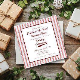 Invitación de cumpleaños con tema de béisbol en cu