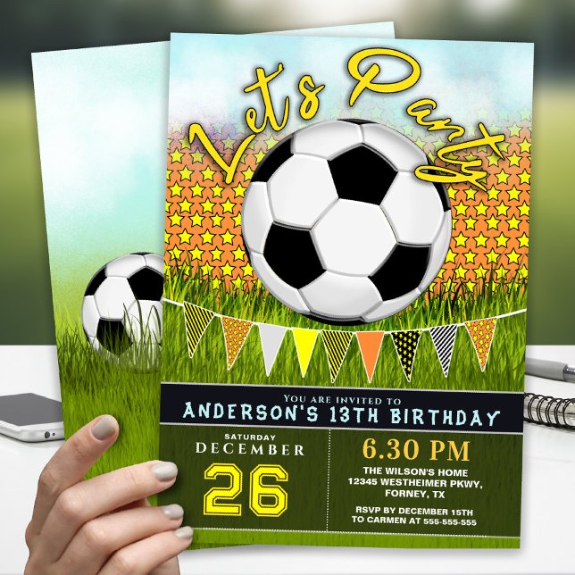 Invitación de cumpleaños con tema de fútbol | Fies (Subido por el creador)