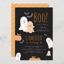 Invitación de cumpleaños con tema de Halloween