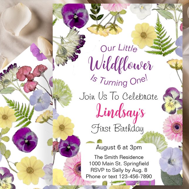 Invitación de cumpleaños con tema de Little Wildfl (Subido por el creador)