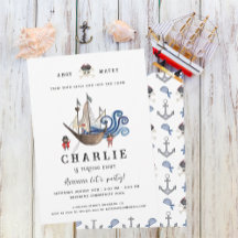Invitación de cumpleaños con tema de pirata