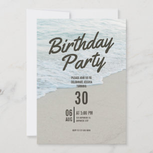 Invitación de cumpleaños con tema de playa