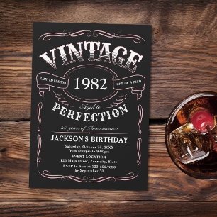 Invitación de cumpleaños con tema de Whiskey Age V