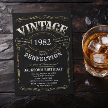 Invitación de cumpleaños con tema de Whiskey Age V