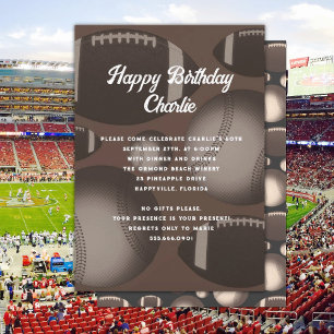 Invitación de cumpleaños con tema deportivo