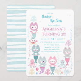 Invitación de cumpleaños con tema náutico.