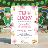 Invitación de cumpleaños con temática de San Patri