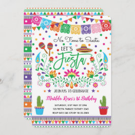 Invitación de cumpleaños con temátoca mexicana