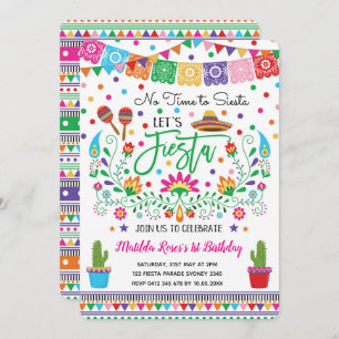 Invitación de cumpleaños con temátoca mexicana