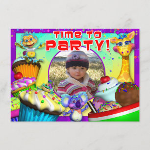 Invitación de cumpleaños con "The GiggleBellies"