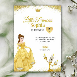 Invitación de cumpleaños con una princesa