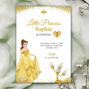 Invitación de cumpleaños con una princesa