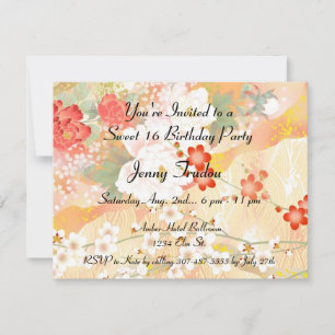 Invitación de cumpleaños con varios propósitos flo
