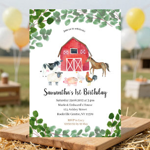 Invitación de cumpleaños con vegetación para niño 