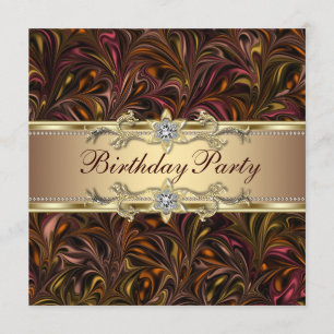 Invitación de cumpleaños con vino tinto Borgoña y
