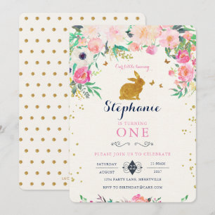Invitación de cumpleaños conejita