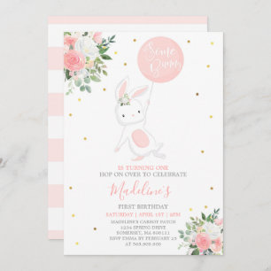 Invitación de cumpleaños conejito algunos cumpleañ