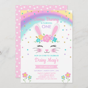 Invitación de cumpleaños conejito algunos cumpleañ