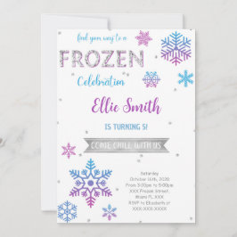 Invitación de cumpleaños congelada